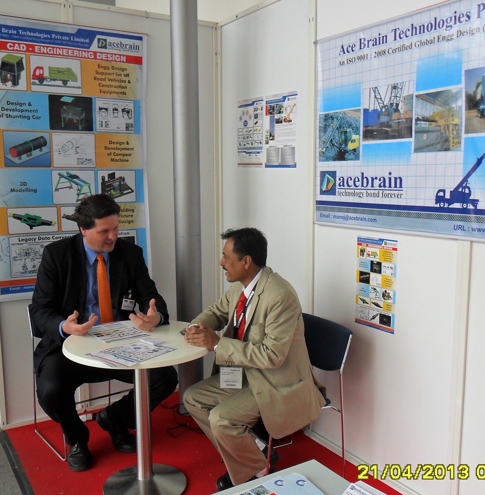 Ace Brain stall at Bauma 2013 in Munich, Germany